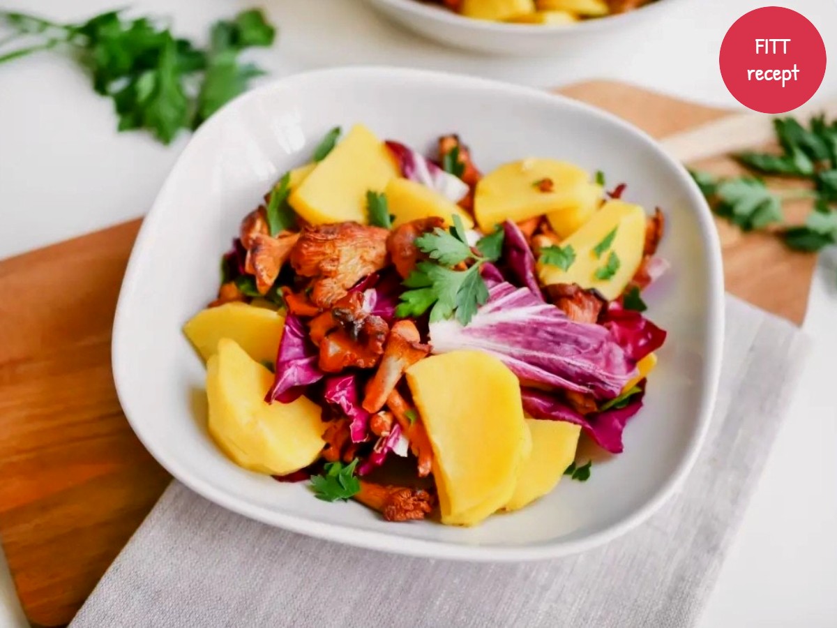 Bővebben a cikkről Burgonyasaláta sárga rókagombával